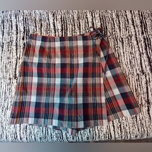 Preppy Red & Blue Plaid Skort - Ann Taylor Sz 6